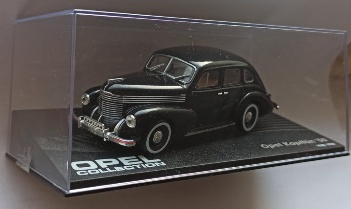 Macheta Opel Kapitan &#039;50 1948-1950 negru - IXO/Altaya 1/43