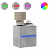 Cumpara ieftin Noptiera montata pe perete cu lumini LED, gri beton