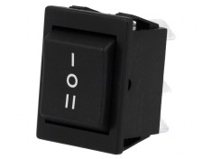 Comutator Balansier DP3T Negru 16A/250V 20A/28V