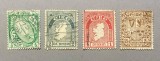 Irlanda Statul Liber 1922-1923 Prima Emisiune Definitivă Națională Harta și Stema Lot 4 Valori Ștampilate - OREF1
