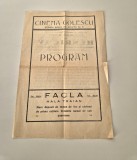 Carte veche Program Cinema Golescu Bucuresti Pliant