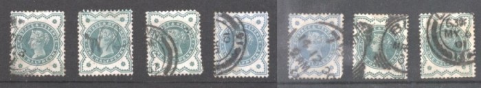 Great Britain 1900 Queen Victoria x 7, Mi.100, used AM.210