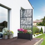 Paravan despartitor cu jardiniera Surnskoki din otel negru