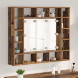 Dulap cu oglindă Lemn vechi 91 x 15 x 76.5 cm Lemn compozit