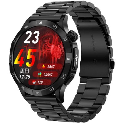 SMARTECH SmartWatch cu Senzor Glucometru, EKG, Temperatura Corporala, Acid Uric, Grasimea din Corp, Apel Bluetooth, Numar SOS, Calculator, Calendar, A foto