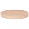 Gossi blat de masa rotund, &Oslash;50x4 cm, lemn masiv stejar netratat