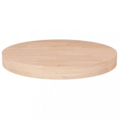 vidaXL Blat de masă rotund, &Oslash;50x4 cm, lemn masiv stejar netratat