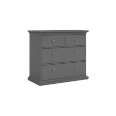 Comoda 4 sertare mdf gri Paris 96.2x48.5x86.9 cm