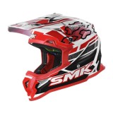 Casca off road SMK Allterra Tribou rosu/negru/alb