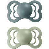 BIBS Supreme Natural Rubber Size 1: 0+ months suzetă Island Sea / Sage 2 buc