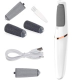 Pila Electrica Profesionala pentru Calcaie si Piele Crapata, 4 Capete, Bec LED, Acumulator