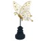Statueta decorativa, Fluture pe postament, Alb, 26 cm, 219H