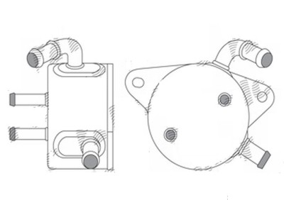 Radiator racire ulei motor, termoflot Lexus ES, 06.2012-, motor 2.5, 118 kw, benzina/electric, 2.5, 135 kw, benzina, cv automata, , 90x90x57 mm, raci foto