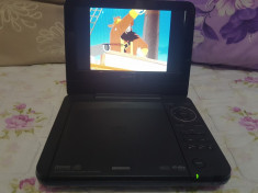 DVD PLAYER PORTABIL 7 INCHI CU PORT USB SONY DVP-FX720 CU DEFECT+INCARCATOR foto