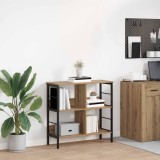 VidaXL Raft pentru cărți Stejar Artizanal 82 x 32 x 79 cm 883999