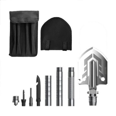Lopata multifunctionala, pliabila, metalica, argintiu, 16 in 1, 12.7x37-67 cm, Trizand GartenVIP DiyLine foto