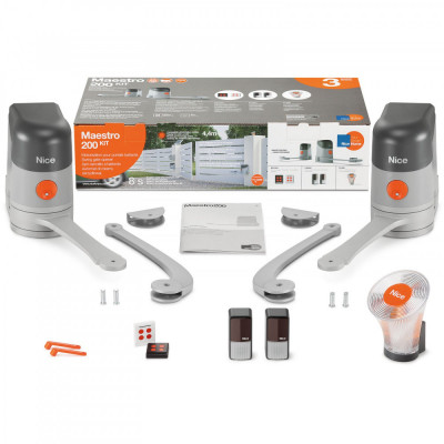 Kit automatizare Nice Home MAESTRO 200 pentru porti batante 250kg 2.2m foto