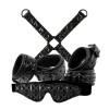 Set Bondage BDSM NS Toys Sinful Negru Vinyl - Catuse, Hogtie, Masca Ochi. Kit erotic unisex