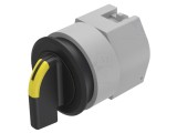 Comutator rotativ EAO 30mm, IP65, LED, neagră/argintie