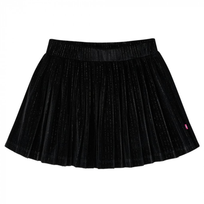 Fusta plisată pentru copii cu lurex, negru, 140