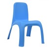 Scaun Copii Plastic Albastru Mat, 38x44x52cm, Fără Brate, Rezistent 50kg
