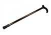 Baston reglabil pentru mers, 75-90 cm, maner ergonomic in forma de T, varf antiderapant, structura usoara din aluminiu, maro, Oem