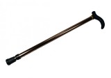 Baston reglabil pentru mers, 75-90 cm, maner ergonomic in forma de T, varf antiderapant, structura usoara din aluminiu, maro