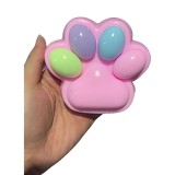 Jucarie Antistres Squishy, Cyrax, cu Revenire Lenta, Squeeze Pinch Family, Model Cat Paw, 12.5x10.5 cm, 220g, Ambalaj Transparent, Model 023, Multicol