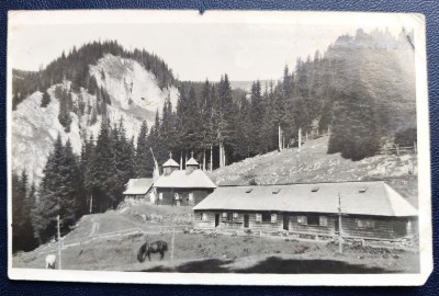 Busteni - Schitul Nou din Pestera Ialomitei Cabana Pestera 1932 foto, circulata foto