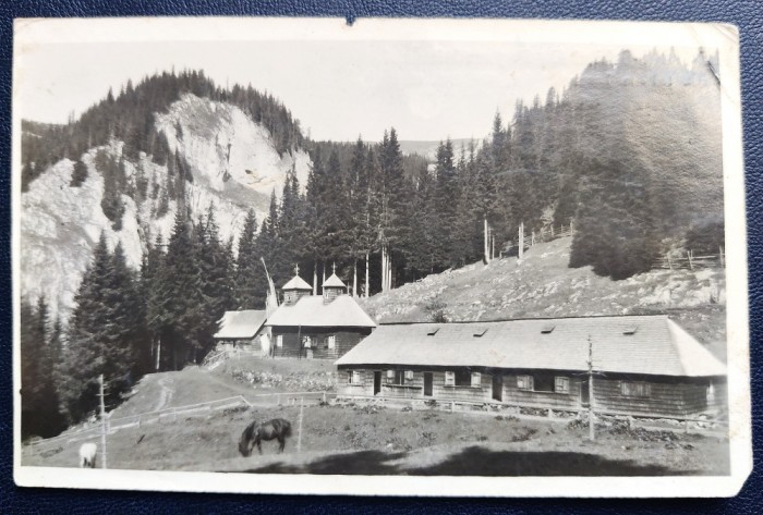 Busteni - Schitul Nou din Pestera Ialomitei Cabana Pestera 1932 foto, circulata