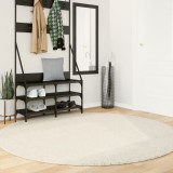 Covor pufos &quot;PAMPLONA&quot; cu fire &icirc;nalte, crem modern &Oslash; 200 cm