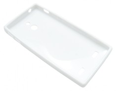 Husa silicon S-case alba pentru Sony Xperia P (LT22i)