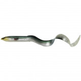 Swimbait 3D Real Eel Loose Body 15cm 12G Green Silver 3buc