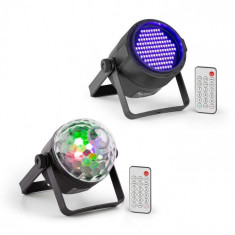 Beamz PLS35, Set V5 Jellyball, 4 x 3 W LEDs, pereche de led-uri, spotlight, PLS20 lumina neagra UV foto