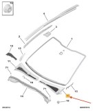 Panou deflector parbriz PEUGEOT 2008, 03.2013-12.2019; 208, 04.2012-12.2019, partea dreapta,