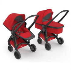 Carucior 2 in 1 Ecologic cu Cadru Negru Red foto