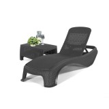 Set șezlonguri de grădină Atlantic Corfu cu masă grafit