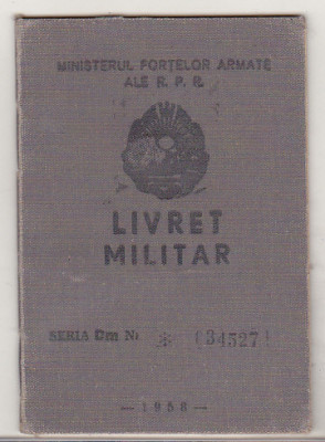 bnk div Livret militar RPR 1958 foto