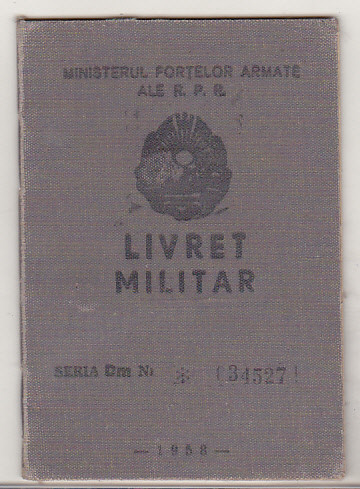 bnk div Livret militar RPR 1958