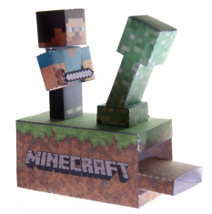 Jucarie Minecraft din hartie foto