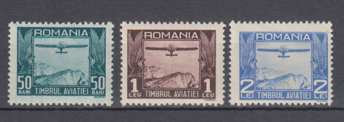 ROMANIA 1931 TIMBRUL AVIATIEI AVION SERIE MNH