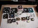LOT de ventilatoare pentru PC 15 bucati (4 de120mm, 2 de 80mm, 1de 90mm, 3 de 70mm-unul cu baza din cupru masiva slim, 4de 60mm, 1 de 40mm)