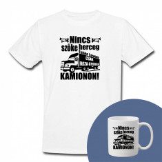 "Nincs szőke herceg"2 Set Personalizat – Tricou + Cană Alb XS