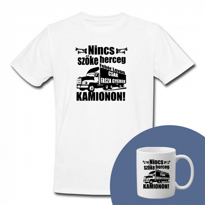 &quot;Nincs szőke herceg&quot;2 Set Personalizat &ndash; Tricou + Cană Negru L