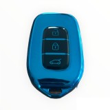 Husa TPU Cheie Dacia Logan 3 2021 2022, Renault, 3 Butoane, Albastra AutoProtect KeyCars, Oem