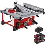 Einhell TE-TS 36/210 Li PXC + Twinpack CB + 4514095 - Fierastrau circular de masa 210x30 mm + Set 2 acumulatori si incarcator Li-Ion 18 V 2.5 Ah