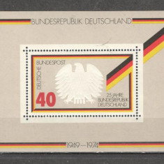 Germania.1974 25 ani Republica Federala-Bl. MG.337