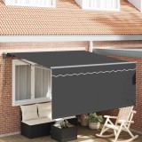 Cortina Retractabilă Manual Antracit Gri 350 x 250 cm