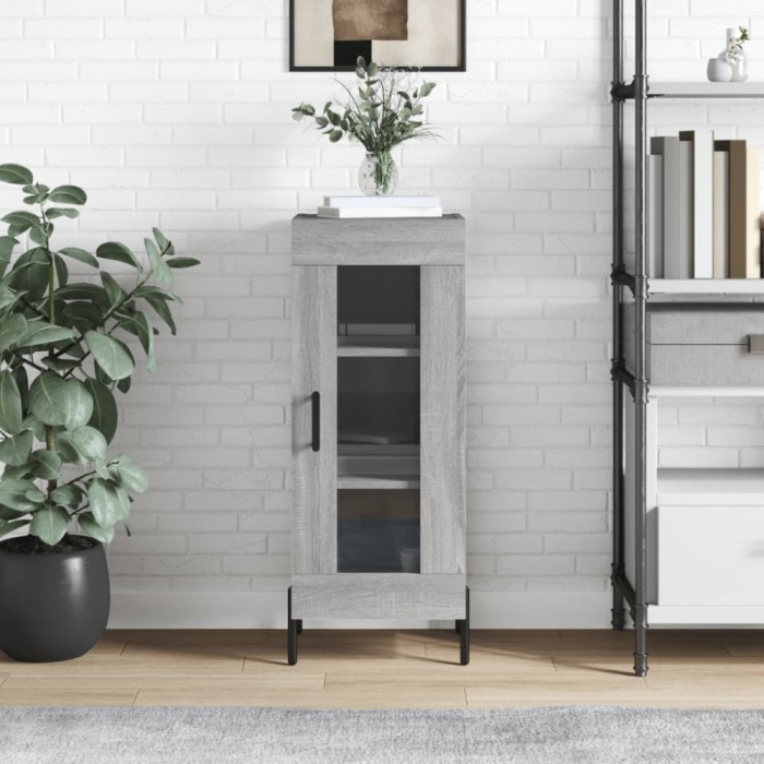 Gossi servanta, gri sonoma, 34,5x34x90 cm, lemn compozit
