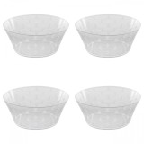 Set boluri, 4 piese, 3.42 l, Plastic, Transparent